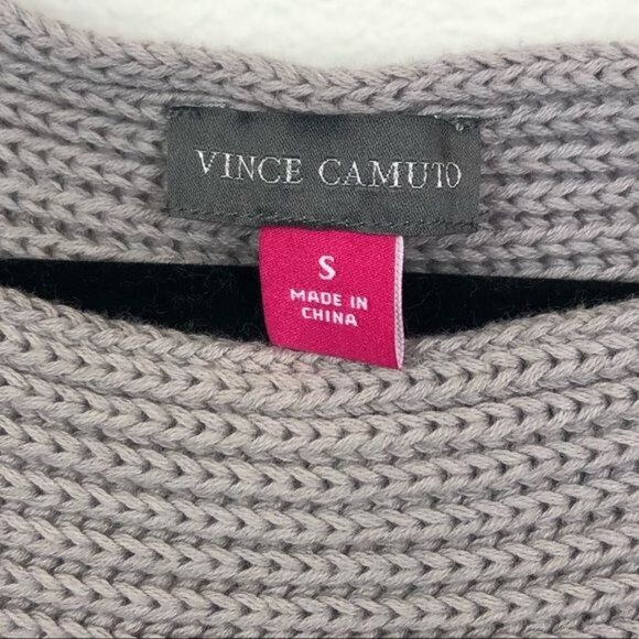 Vince Camuto Gray Knit Oversized Sweater Small - Picture 4 of 8